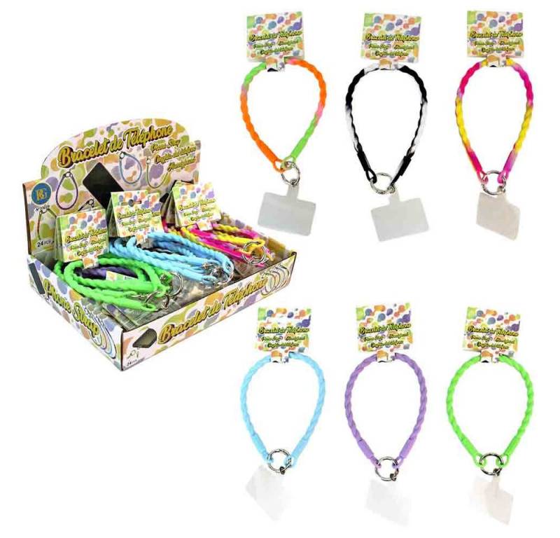B&G INTERNATIONAL Kette und Anhänger Set 24 Handy Anhänger Ketten aus Silikon im Display (24-tlg) von B&G INTERNATIONAL