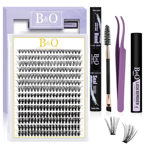 B&Qaugen Lash Extension Set B&Q 280PCS Wimpern Extensions 0.07D 9-15MIX 30D+50D Wimpernverlängerung Kleber Entferner, Applikatoren für anfänger(Set-30D+50D-0.07D, MIX) von B&Qaugen