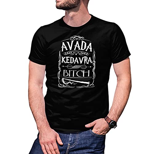 Avada Kedavra Bitch Potter Herren Schwarz T-Shirt Size 3XL von B&S Boutique