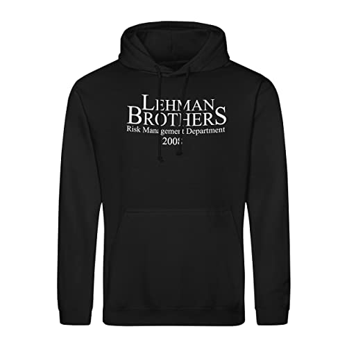 B&S Boutique Lehman Brothers Risk Management 2008 Unisex Schwarz Kapuzenpullover Hoodie Size M von B&S Boutique