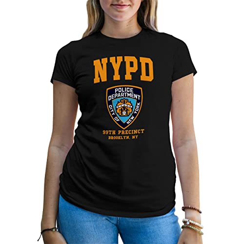 Brooklyn 99 New York Police Nine Nine Precinct Damen Schwarz T-Shirt Size M von B&S Boutique