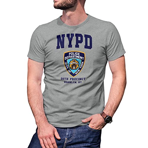 Brooklyn 99 New York Police Nine Nine Precinct Herren Grau T-Shirt Size 3XL von B&S Boutique