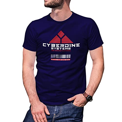 Cyberdyne Systems Art by Dune Inspired by Terminator Herren Marineblaues T-Shirt Size XL von B&S Boutique