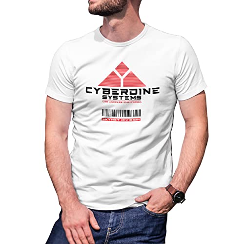 Cyberdyne Systems Art by Dune Inspired by Terminator Herren Weißes T-Shirt Size L von B&S Boutique