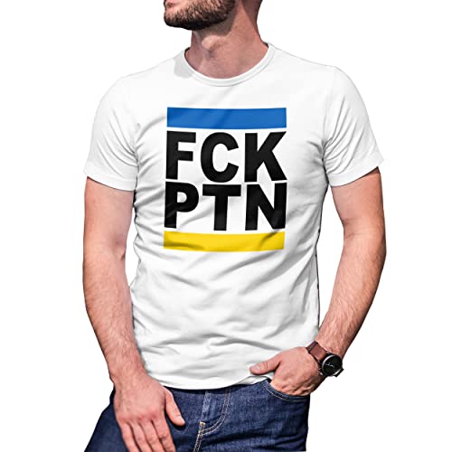 FCK PTN Fuck Puck Futin Herren Weißes T-Shirt Size XL von B&S Boutique