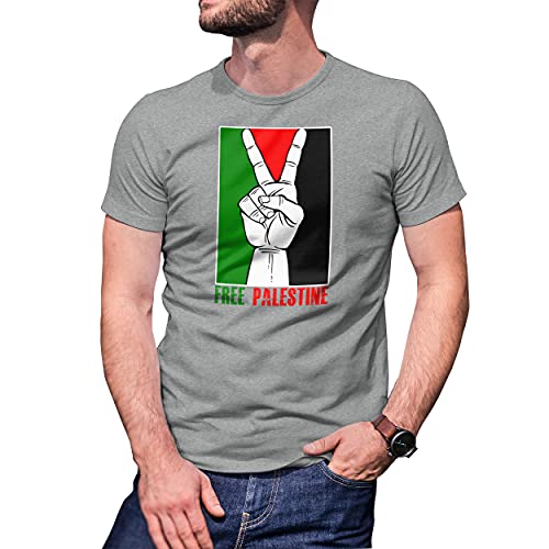 Free Palestine Fist Herren Grau T-Shirt Size XL von B&S Boutique