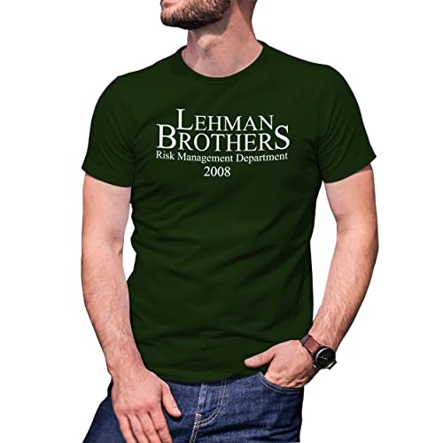 Lehman Brothers Risk Management 2008 Herren Militärgrün T-Shirt Size M von B&S Boutique