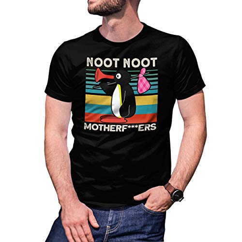 Noot Noot Funny Pingu Meme Motherf Classic Herren Schwarz T-Shirt Size XXL von B&S Boutique
