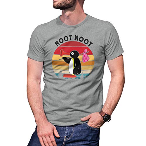 Noot Noot Retro Herren Grau T-Shirt Size L von B&S Boutique