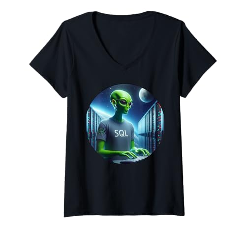 Damen Datenbankadministrator Engineer SQL Gift T-Shirt mit V-Ausschnitt Damen Datenbankadministrator Engineer SQL Gift T-Shirt mit V-Ausschnitt von B&SK