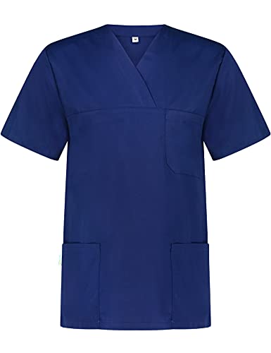 B-well ANGEL Unisex Kasack Kurzarm V-Ausschnitt Kasack Damen Pflege Kasack Herren Pflege Kasack Schlupfkasack (Blau, 2XL) von B-well