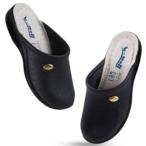 B-well Aerial Lady/Man Medizinische Schuhe Damen Clogs Krankenhaus Schuhe Damen Antibakteriall in den Größen 35-46 (Test, EU Schuhgrößensystem, Erwachsene, Numerisch, Blau 43) von B-well