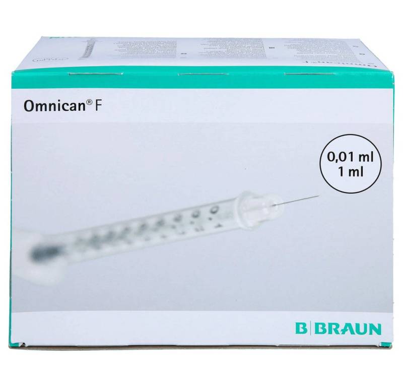 B. Braun Feindosierspritze Omnican-F Feindosierungsspritze, (Spar-Set, 100-St., Feindosierung), Große, einfach zu lesende Skalierung für eine exakte Dosierung von B. Braun
