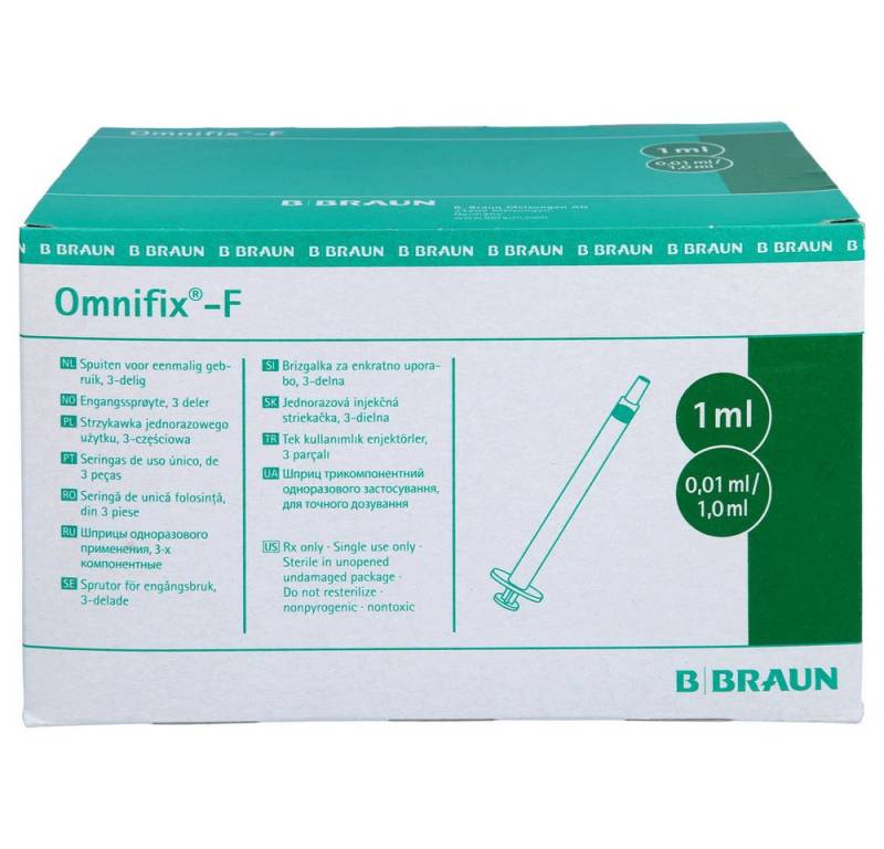 B. Braun Feindosierspritze Spritze Dosieren, (Spar-Set, 100-St., Kolbenstopfen), 1 ml Spritze mit 0,01 ml-Skalierung – ideal für Tuberkulin von B. Braun