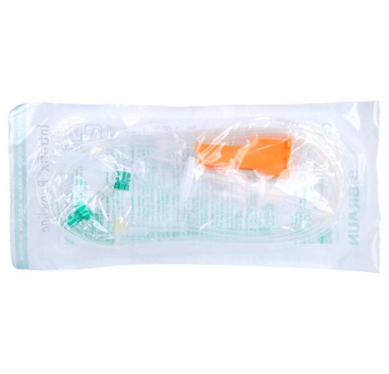B. Braun Katheter Intrafix Primeline mit Injektionsport, Flexible Pumpkammer und grüne Belüftungsklappe mit Euroverschluss, (Spar-Set, 1 St., Infusionsgeräte), Scharfer Dorn für sauberes Anstechen auch hängender Behälter von B. Braun