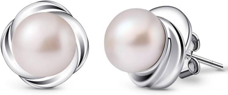 B. Catcher Paar Ohrstecker Süßwasserperlen Ohrstecker 925 Silber Damen Ohrringe (1 Paar Ohrstecker mit Geschenkbox, 2-tlg., 1 Paar Rosé Ohrstecker, ink. Geschenkbox), Geschenkbox von B. Catcher