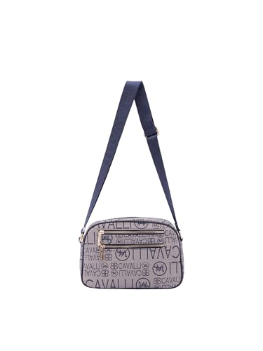 B. Cavalli BC1362-PARENT Damen-Umhängetasche aus veganem Kunstleder, 18 x 27 x 10 cm, blau von B. Cavalli