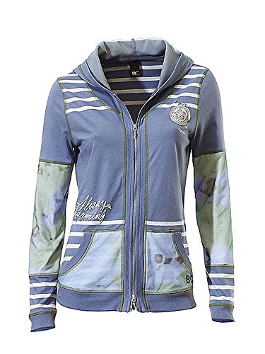 B.C. Best Connections Damen Sweatjacke Kapuze -Allways Charming- Blau 36 von B.C. Best Connections