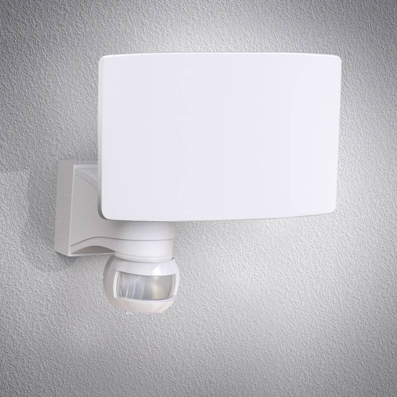 B.K.Licht LED Außen-Wandleuchte LED-Board Neutralweiß Außenstrahler, Bewegungsmelder, Wandlampe, 20W 2300 Lumen, IP44, weiß von B.K.Licht