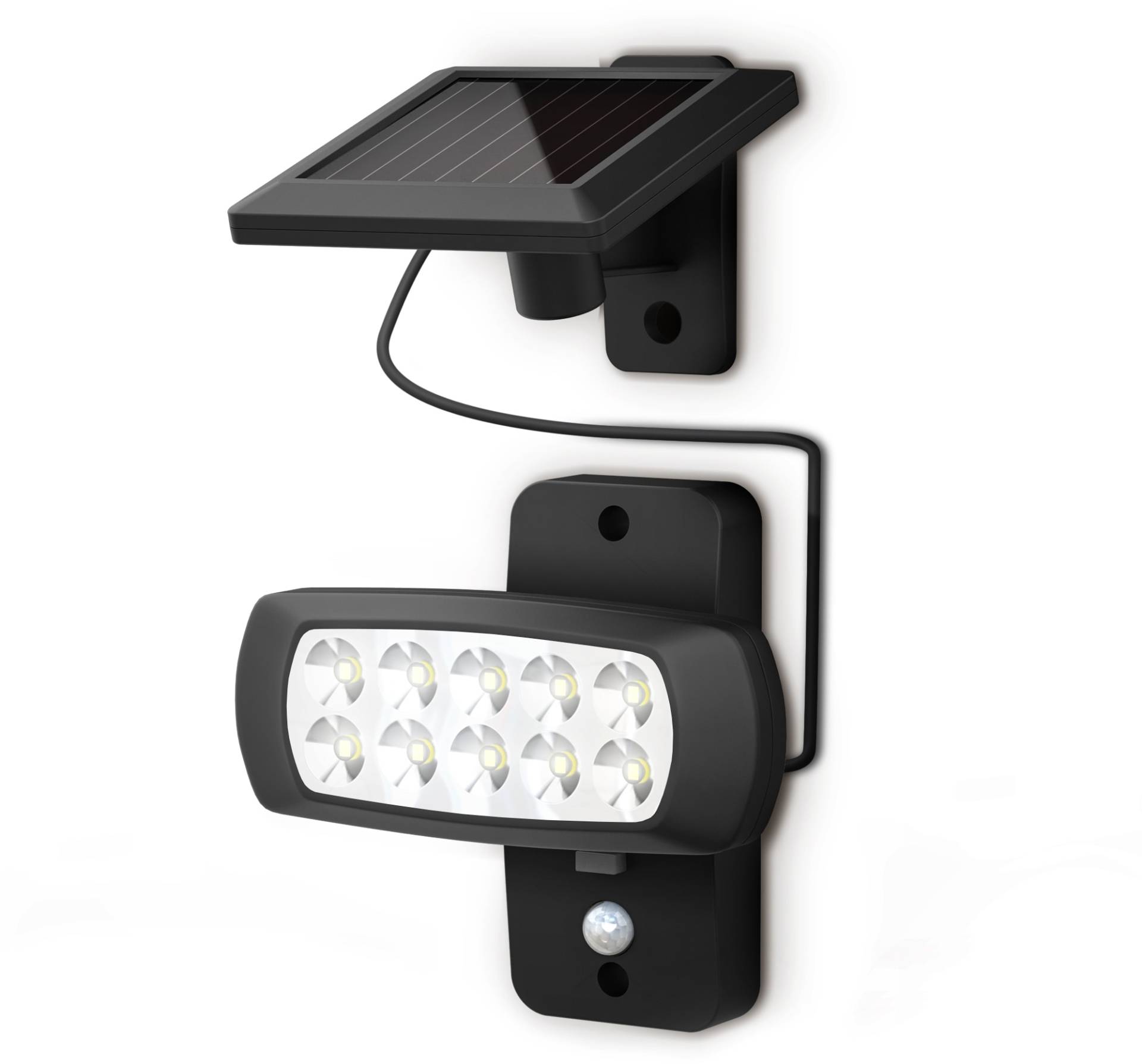 B.K.Licht LED Außen-Wandleuchte, 1 flammig, Leuchtmittel LED-Board LED fest integriert, Solar Außenleuchte mit PIR Bewegungssensor, IP44, schwarz B.K.Licht LED Außen-Wandleuchte, 1 flammig, Leuchtmittel LED-Board LED fest integriert, Solar Außenleuchte mit PIR Bewegungssensor, IP44, schwarz von B.K.Licht
