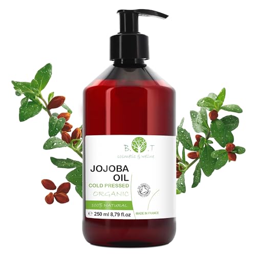 Öl für die Augenpartie, Gesicht und Haare, Bio-Jojobaöl - Unvergleichliche Vorteile, Feuchtigkeitsspendend, Wasserfester Make-up-Entferner, Stärkt das Haar, Anti-Akne-Lösung, Lippenbalsam- 250 ml Öl für die Augenpartie, Gesicht und Haare, Bio-Jojobaöl - Unvergleichliche Vorteile, Feuchtigkeitsspendend, Wasserfester Make-up-Entferner, Stärkt das Haar, Anti-Akne-Lösung, Lippenbalsam- 250 ml von B.O.T cosmetic & wellness