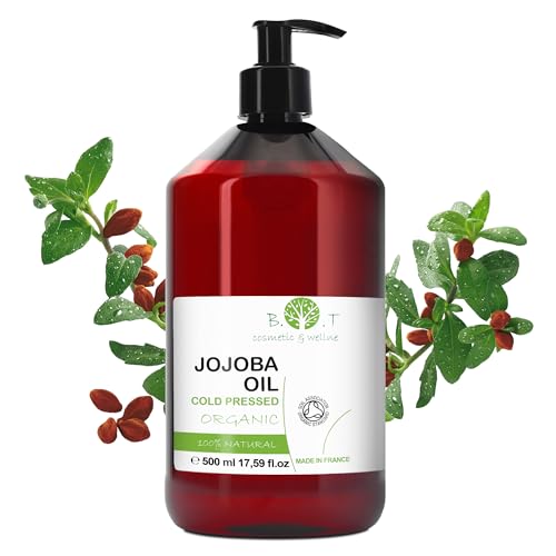 Öl für die Augenpartie, Gesicht und Haare, Bio-Jojobaöl - Unvergleichliche Vorteile, Feuchtigkeitsspendend, Wasserfester Make-up-Entferner, Stärkt das Haar, Anti-Akne-Lösung, Lippenbalsam - 500 ml Öl für die Augenpartie, Gesicht und Haare, Bio-Jojobaöl - Unvergleichliche Vorteile, Feuchtigkeitsspendend, Wasserfester Make-up-Entferner, Stärkt das Haar, Anti-Akne-Lösung, Lippenbalsam - 500 ml von B.O.T cosmetic & wellness