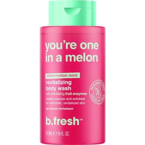 b.fresh Peeling Duschgel | You're One In A Melon Revitalisierendes Duschgel für Frauen und Männer Duschgel angereichert mit Fruchtpeeling-Enzymen, herrlich riecht nach Wassermelone von B.TAN