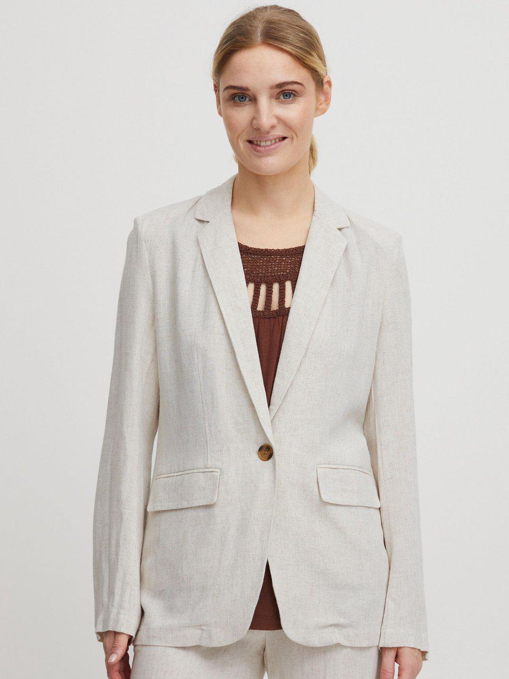 B.Young Jackenblazer Damen Viskose, beige von B.Young