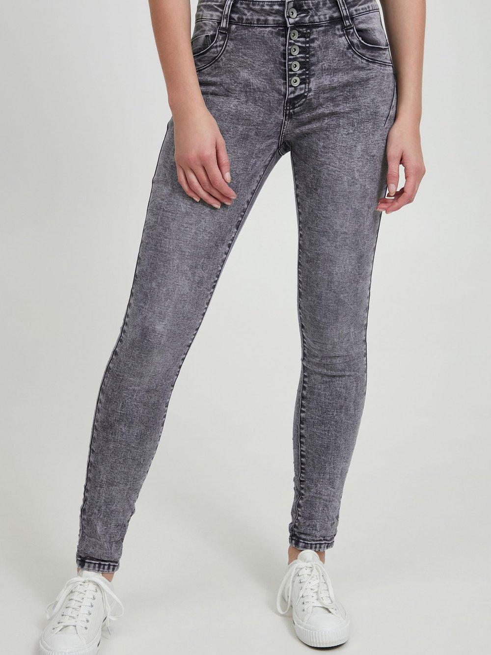 B.Young Skinny-fit-Jeans Damen Baumwolle, grau von B.Young