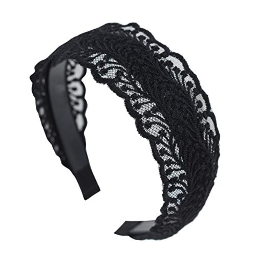 Haarband weiblich koreanisch einfaches Haarloch Stirnband süßer Druck Haar weiblich waschen Haarschmuck wilder breiter Rand rutschfeste Haarnadel heraus (Farbe: Schwarz) von B11ACCSDABV00XX