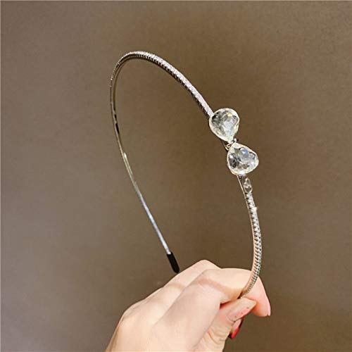 Koreanisches Mädchen Schleife Strass Haarband klein frisch und einfach Haarschmuck Strass Wicklung süßes Haarband weiblich (Farbe: schwarzer Diamant) (weißer Diamant) von B11ACCSDABV00XX