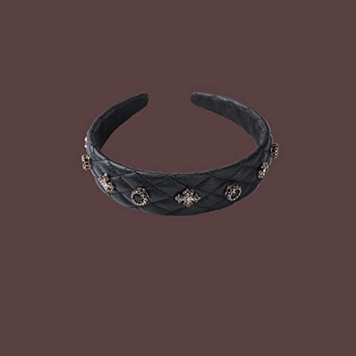 Modisches Retro-Leder-Stirnband, zum Waschen von Gesicht und Haaren, rutschfestes Netz, rotes Mädchen-Haarschmuck von B11ACCSDABV00XX