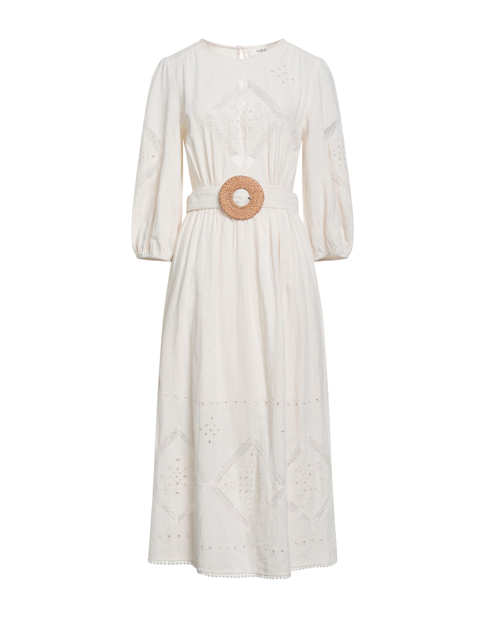 BA&SH Midi-kleid Damen Elfenbein BA&SH Midi-kleid Damen Elfenbein von BA&SH