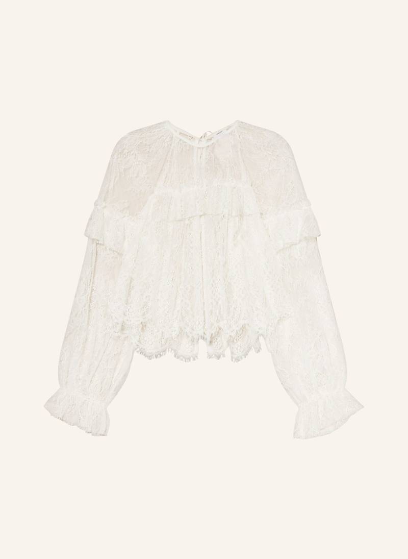 Ba&Sh Bluse Clavio Aus Spitze Mit Volants weiss von BA&SH