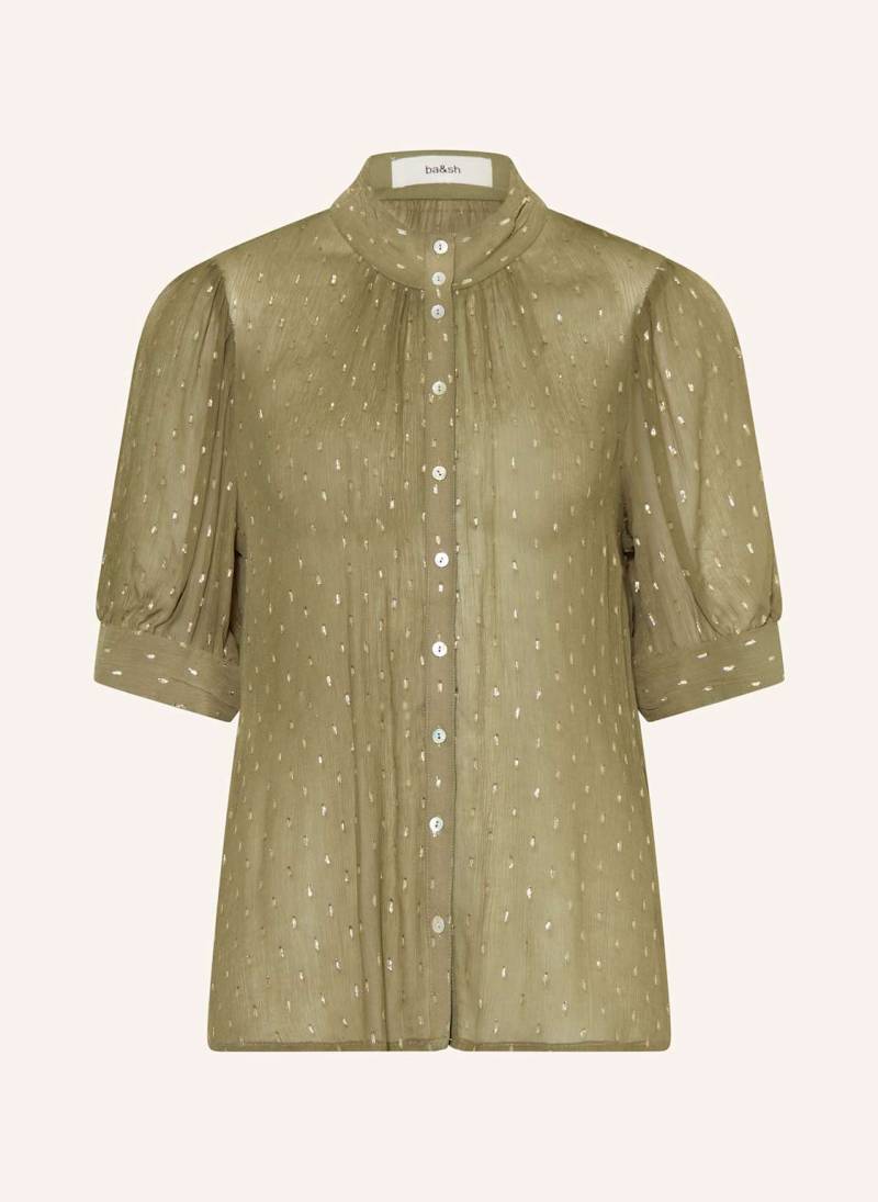Ba&Sh Bluse Mimi Mit Glitzergarn gruen von BA&SH