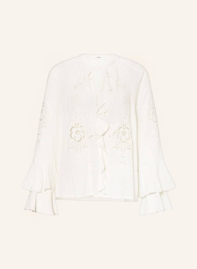 Ba&Sh Bluse Omar Aus Lochspitze Mit Volants weiss von BA&SH