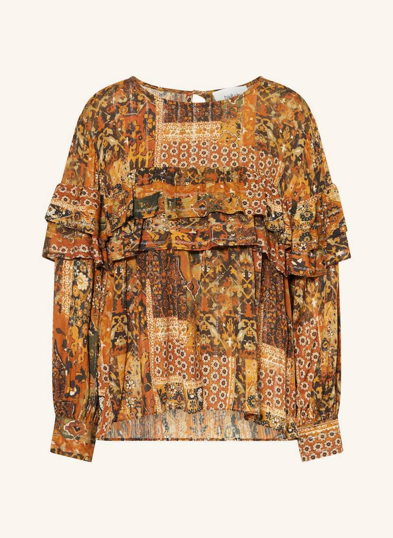 Ba&Sh Blusenshit Pixie Mit Glitzergarn Und Volants gelb von BA&SH