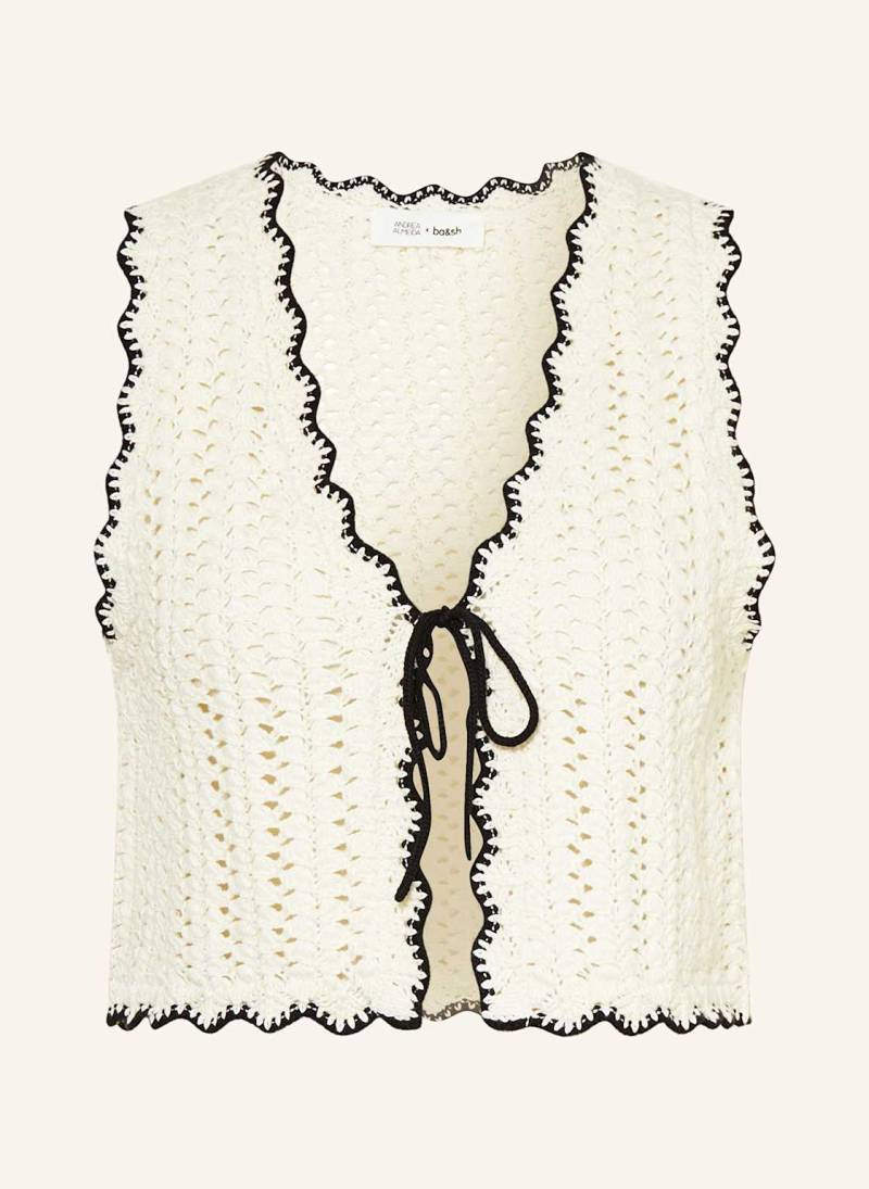 Ba&Sh Cropped-Strickweste Samia weiss von BA&SH