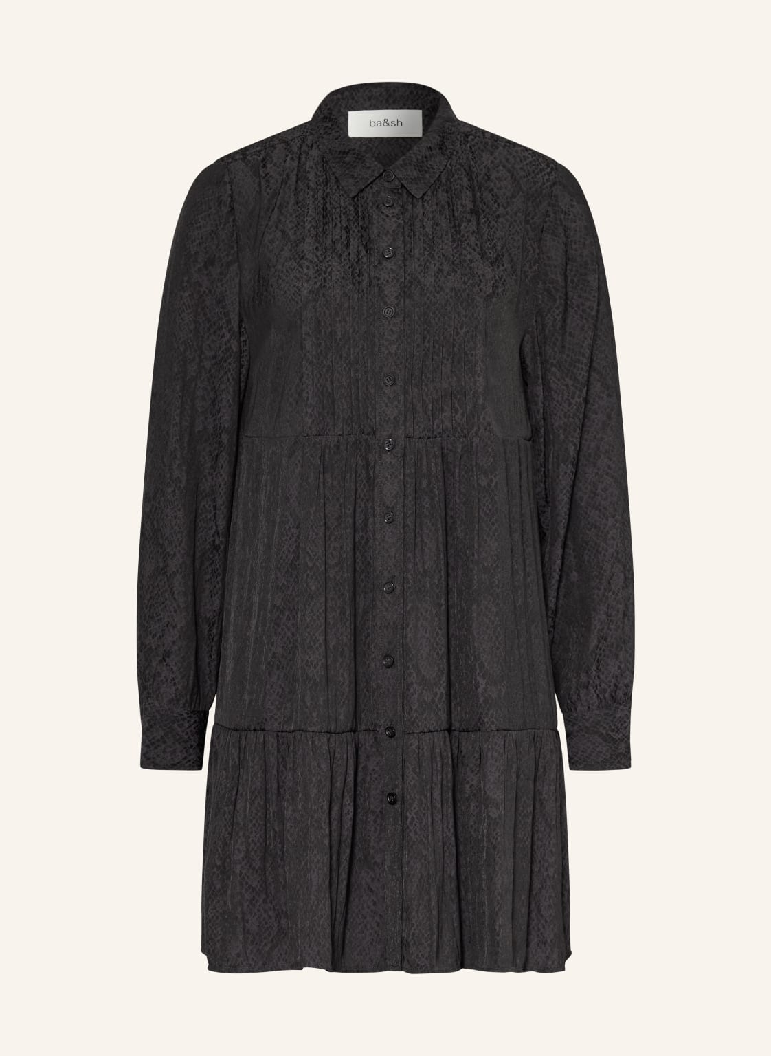 Ba&Sh Hemdblusenkleid Rosyna schwarz von BA&SH