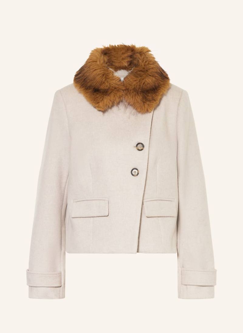 Ba&Sh Jacke Terry Mit Kunstfell weiss Ba&Sh Jacke Terry Mit Kunstfell weiss von BA&SH