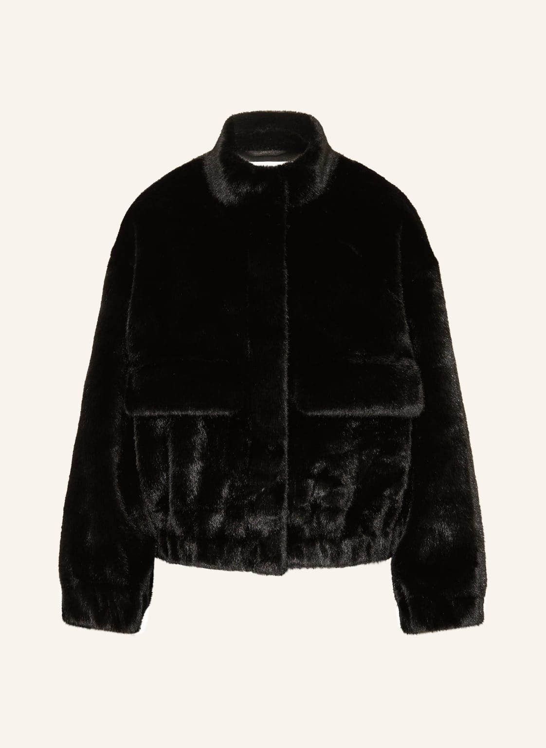Ba&Sh Kunstfell-Jacke Paros schwarz von BA&SH