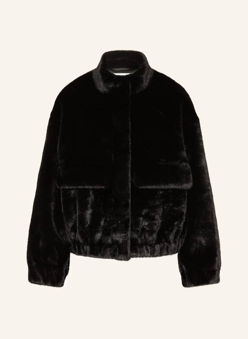 Ba&Sh Kunstfell-Jacke Paros schwarz von BA&SH