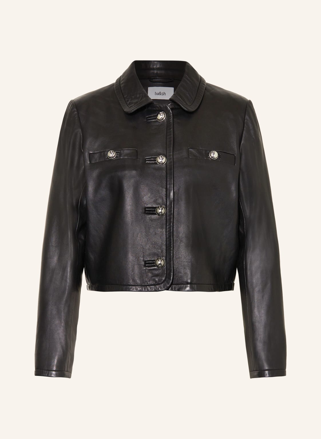 Ba&Sh Lederjacke Alexia schwarz von BA&SH