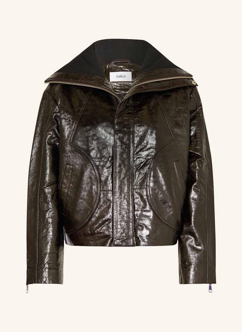 Ba&Sh Lederjacke Bernie braun von BA&SH