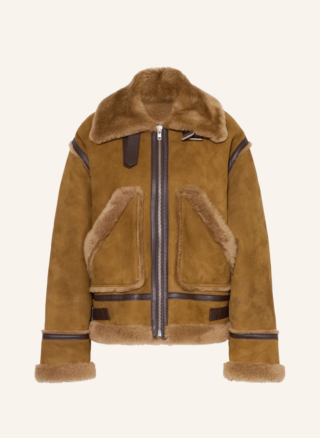 Ba&Sh Lederjacke Duli braun von BA&SH