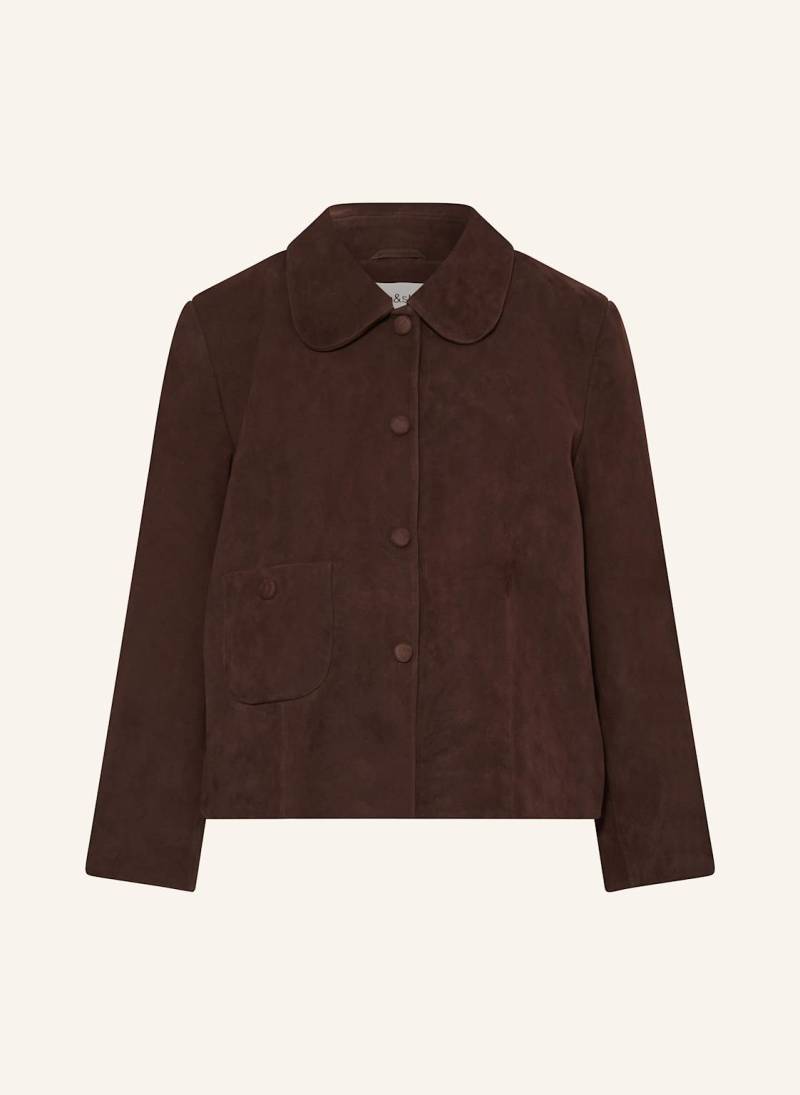 Ba&Sh Lederjacke Milas braun von BA&SH