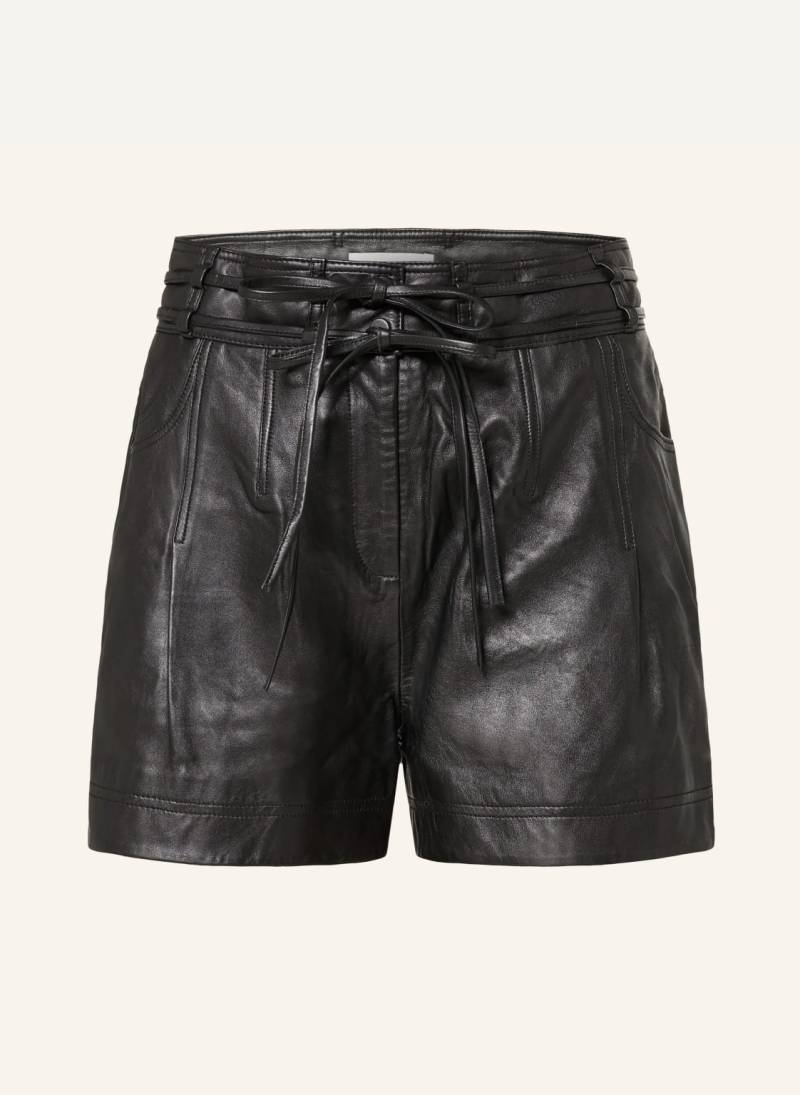 Ba&Sh Ledershorts Ayra schwarz von BA&SH