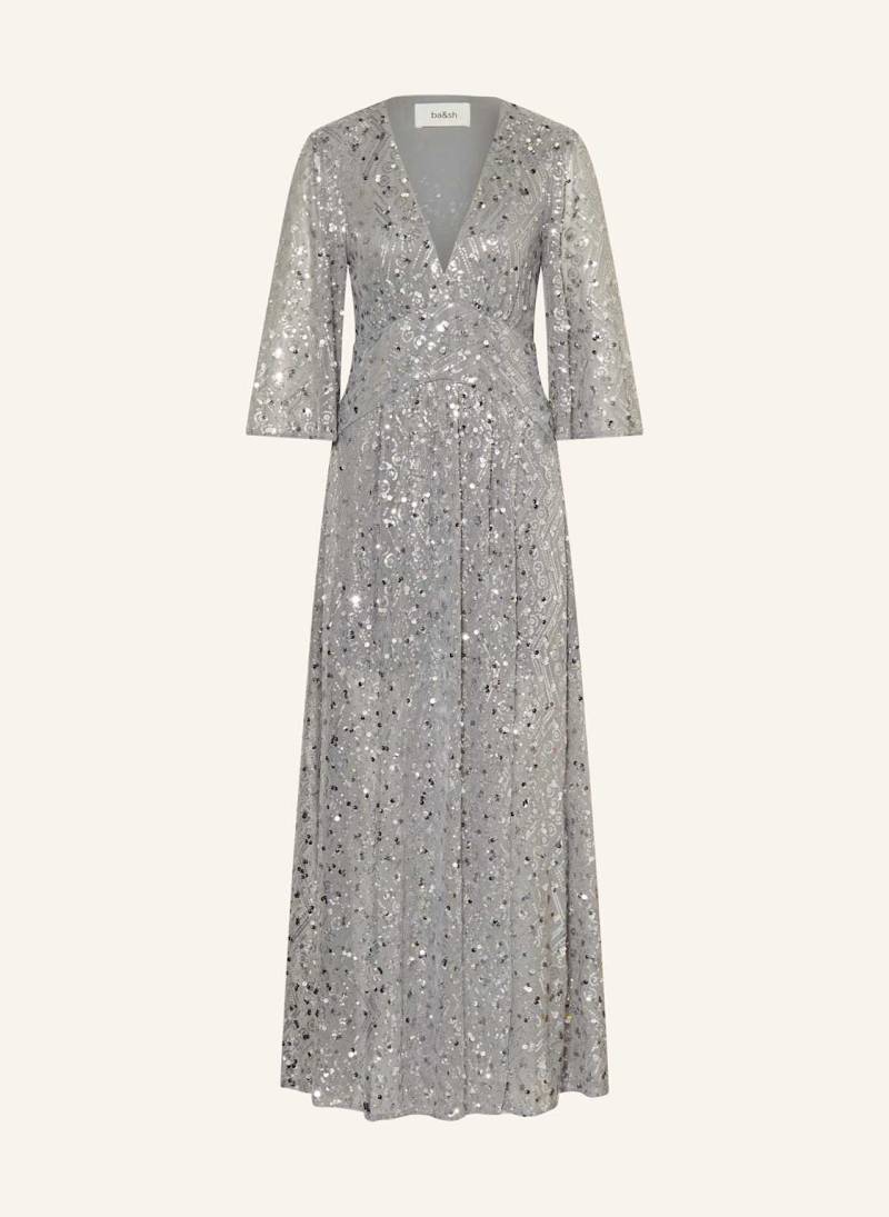 Ba&Sh Mesh-Kleid Conny Mit Pailletten grau von BA&SH