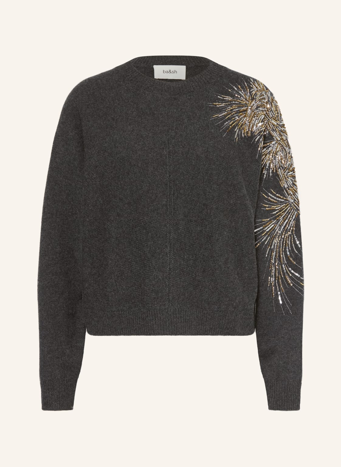 Ba&Sh Pullover Chorse Mit Cashmere Und Pailletten grau von BA&SH