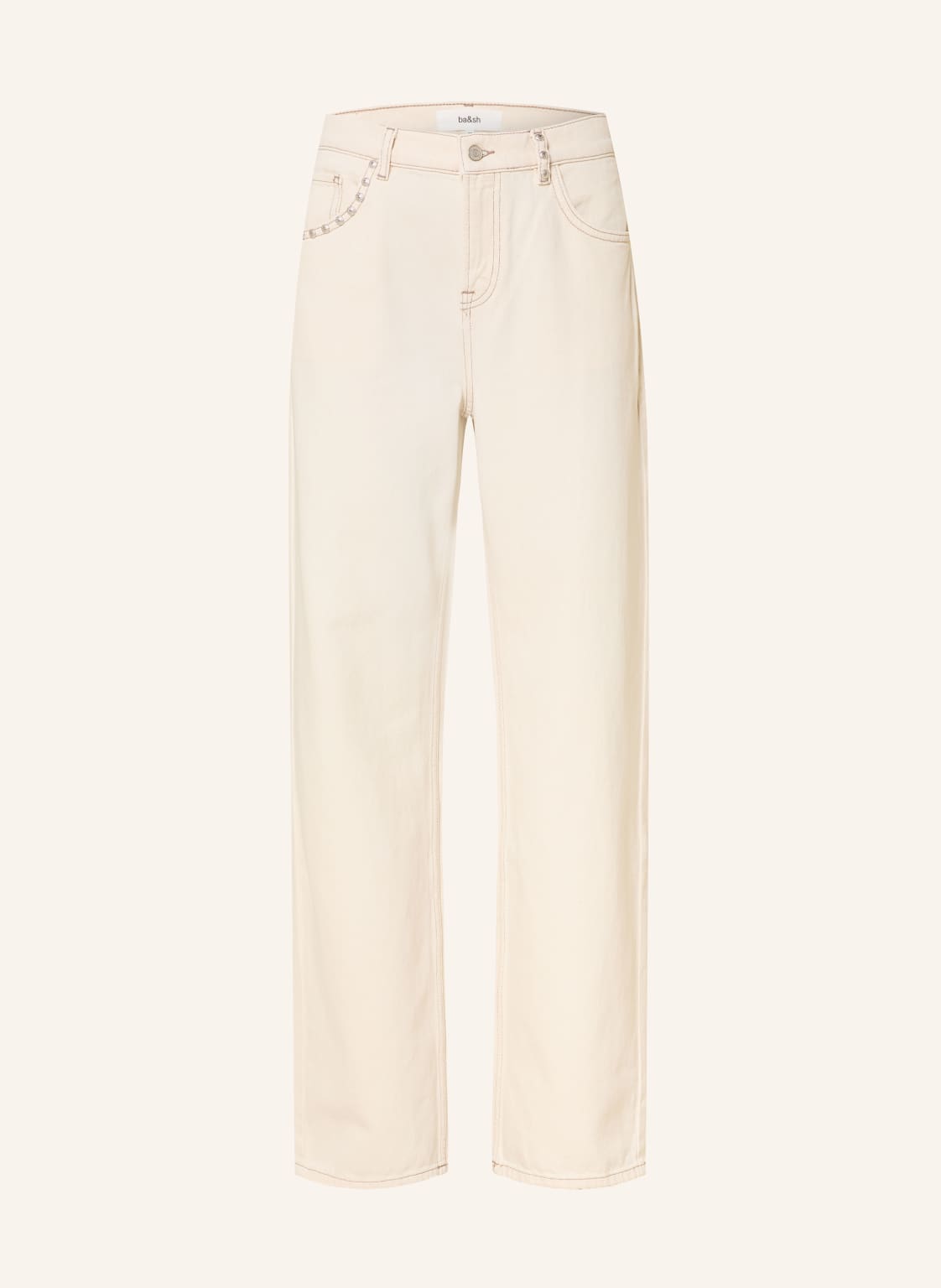Ba&Sh Straight Jeans Stunner Mit Nieten weiss von BA&SH